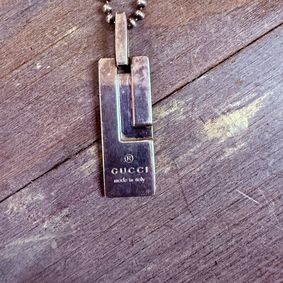Gucci Beaded Necklace with Tag Pendant